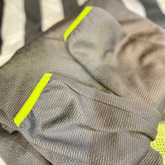 Fabletics Bra & Wrap Set Neon Green/Yellow Grey - Picture 7 of 10